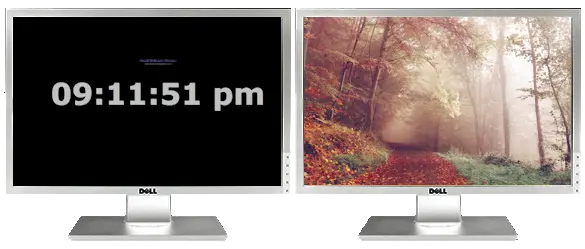 A digital clock directly on your screen, instead oa a background wallpaper.