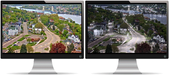 Day and night wallpaper switching based on sunrise and sunset
