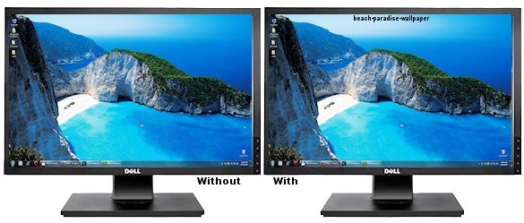 Wallpaper filename displayed on the desktop
