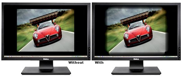 Border fade effect smoothly blending wallpaper edges