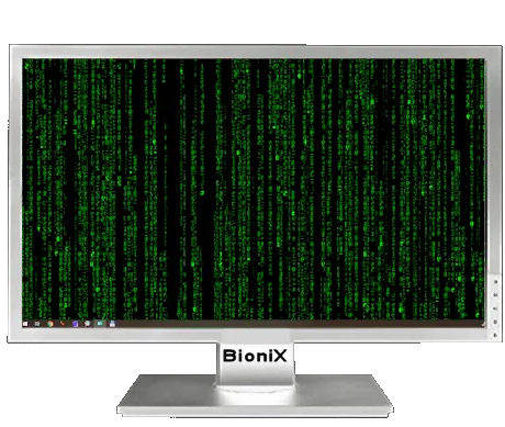 Matrix digital rain effect on desktop